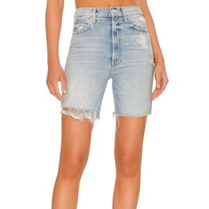 NWT Mother Denim Smokin’ Shorts - High Waisted Jean Shorts mid-length NEW W/TAGS